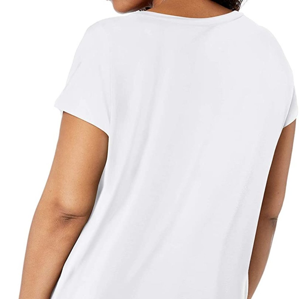 Women's Jersey Short-Sleeve Boat Neck Shirt White - Picture 4 of 5